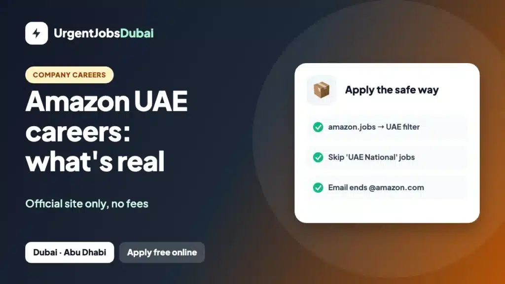 Amazon UAE Careers: Warehouse, Delivery & Office Jobs Explained
