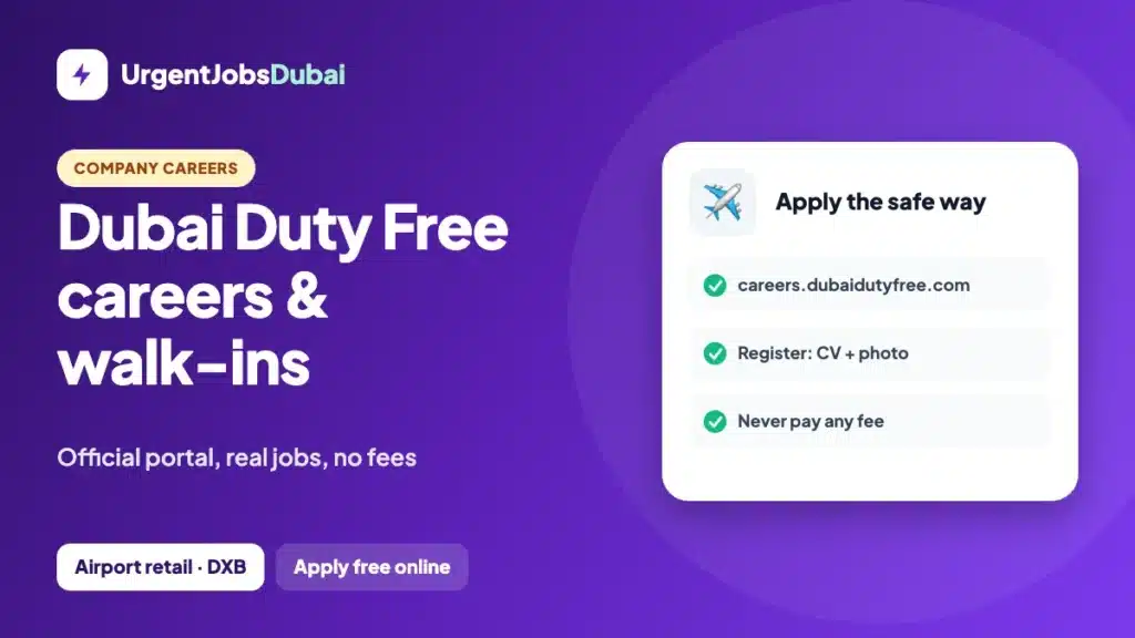 Dubai Duty Free Careers: Official Portal, Jobs & Walk-ins