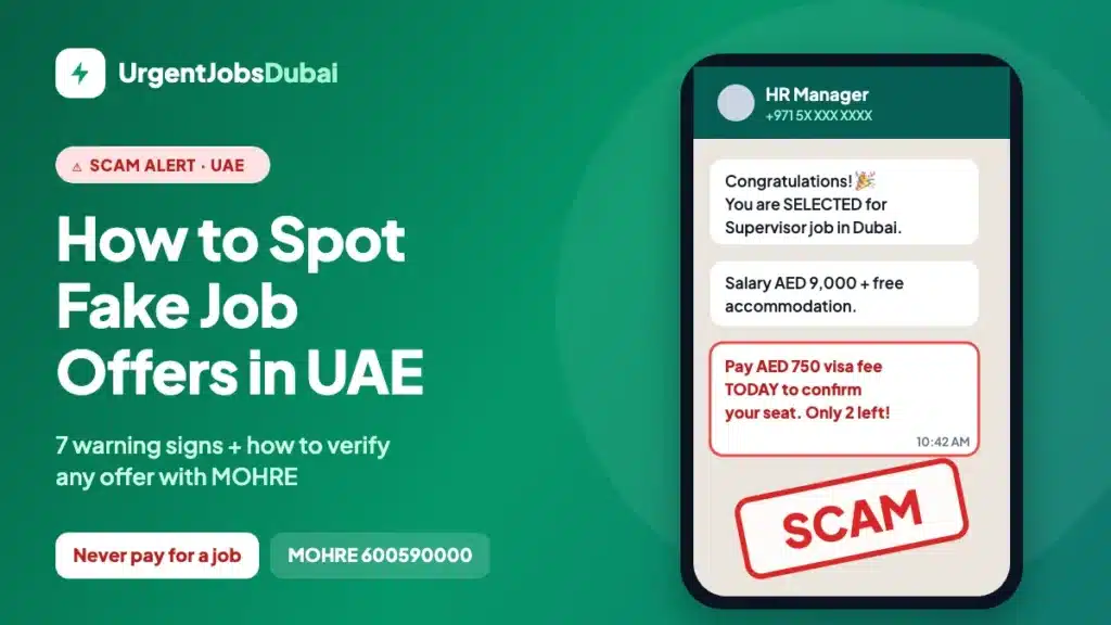 Fake UAE job offer on WhatsApp asking for a visa fee – how to spot job scams in the UAE