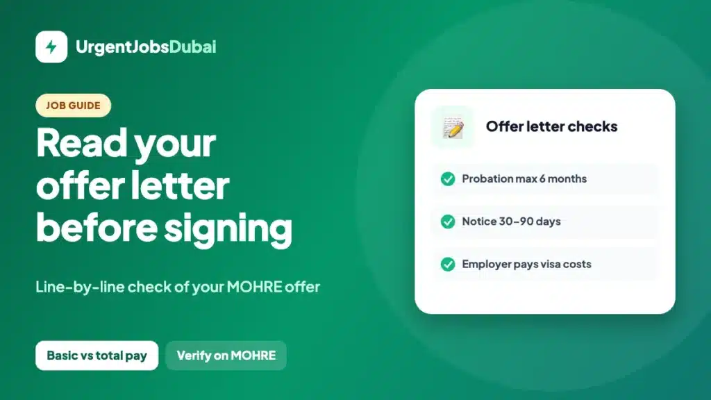 How to read a UAE job offer letter before you sign – line by line checks