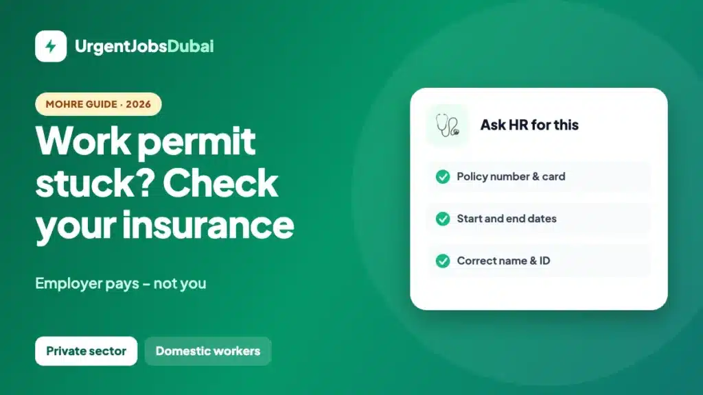 UAE work permit stuck because of health insurance – what workers should check