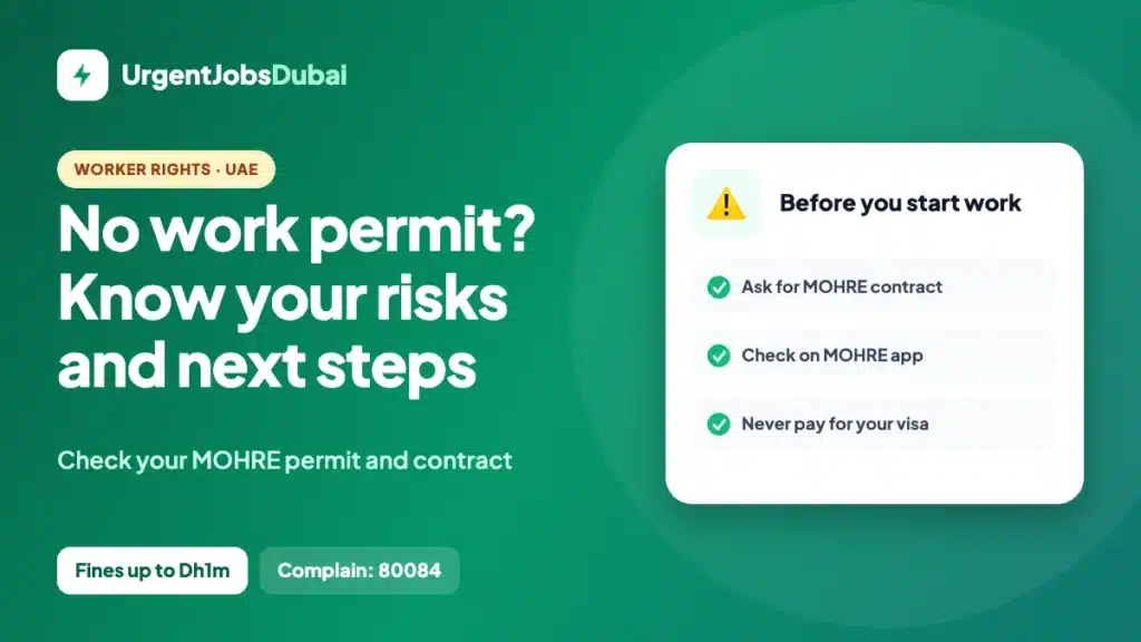 Working without a work permit in UAE – risks for workers and what to do
